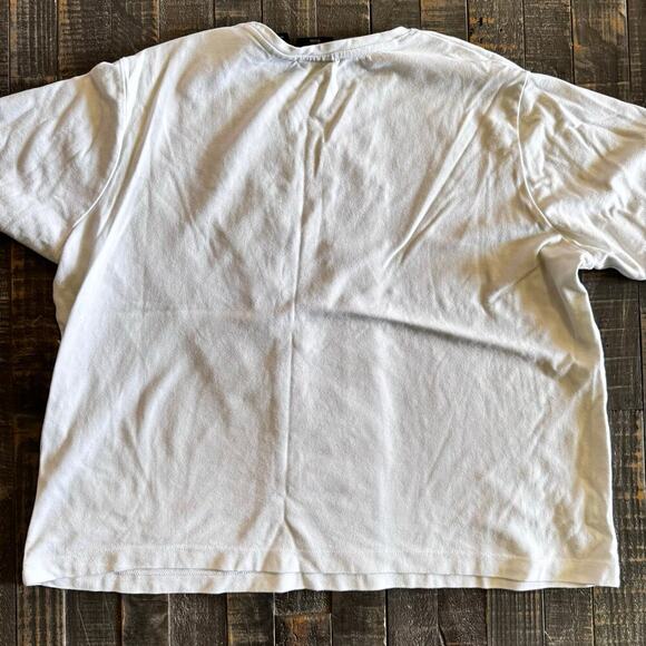 Jenny Buchanan White Cotton Basic T-Shirt Size 2X, Floral Print, Crewneck - Picture 2 of 4